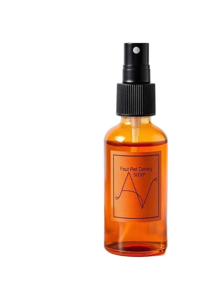 Frasco âmbar de aromatizante automotivo