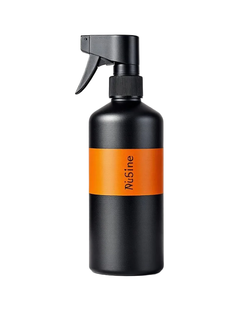 Frasco borrifador preto de gel para pneus