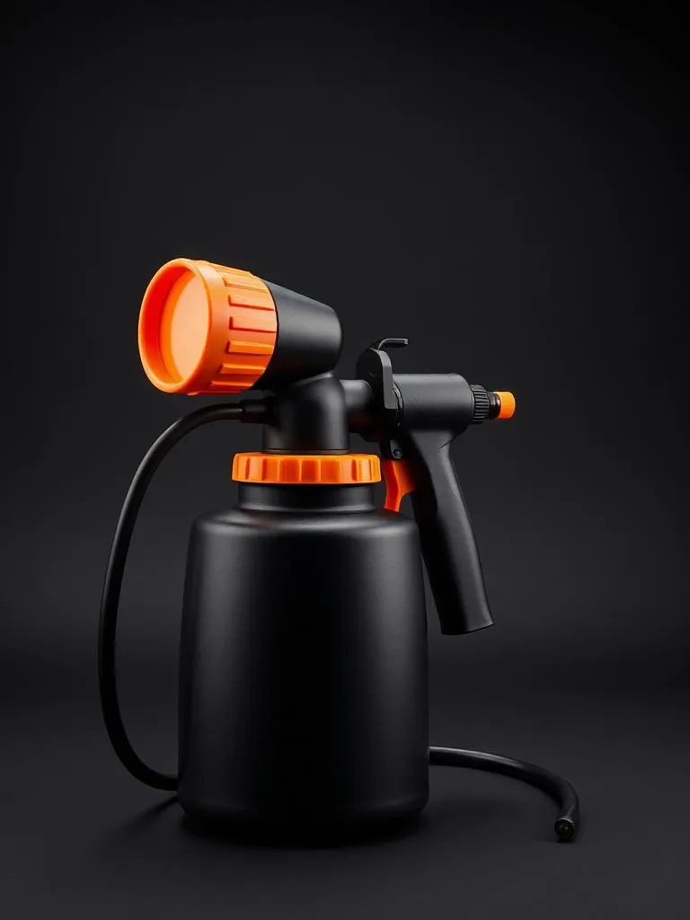 Pulverizador pressurizado preto e laranja
